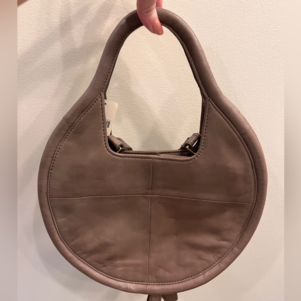 Julien mini leather handbag Taupe